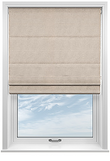 Ashbourne (Blackout), Buttermilk - Twist&Fit Roman Blind